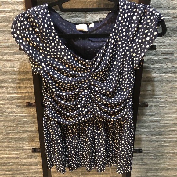 9 HI 5 Anthropologie Polka Dot Top - Picture 2 of 9